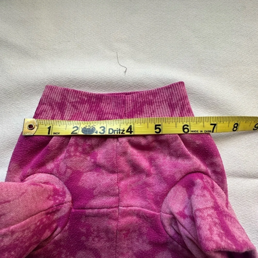 Handcrafted Magenta Damask Dog Sweatshirt | Upcycled One-of-a-Kind | Small